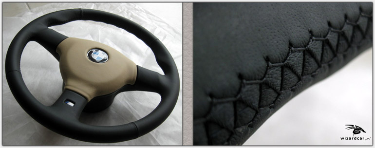 Obszywanie kierownicy BMW